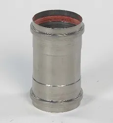 enkelwandige rookgasmof Ubbink Rolux 4G mof Ø80mm inox
